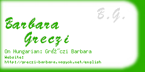 barbara greczi business card